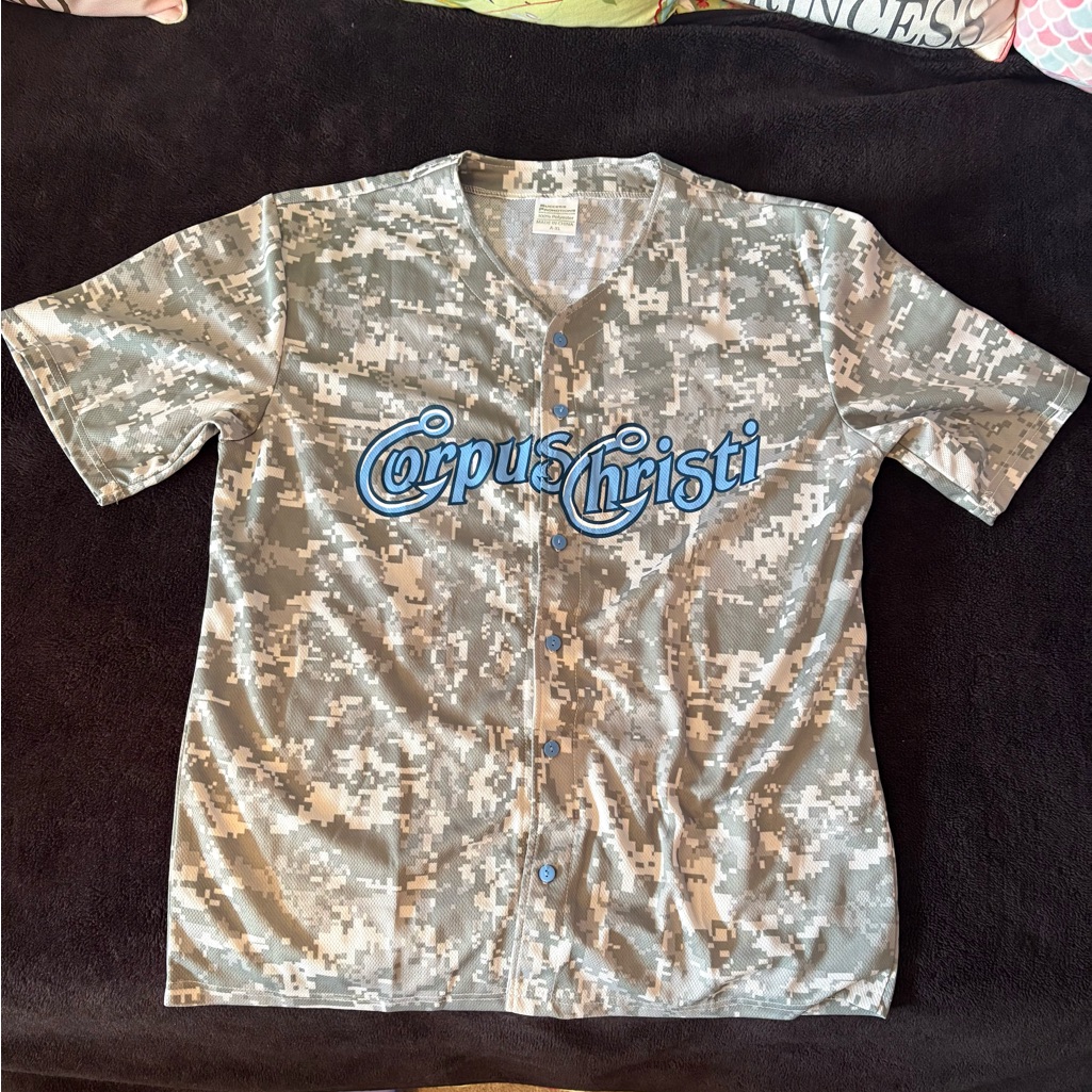Corpus Christi Hooks X Success X Garret Guillemette #10 Digital Camo Jersey Xl